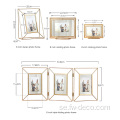 Geometrisk metallglas Foto Frame Folding Rotatable